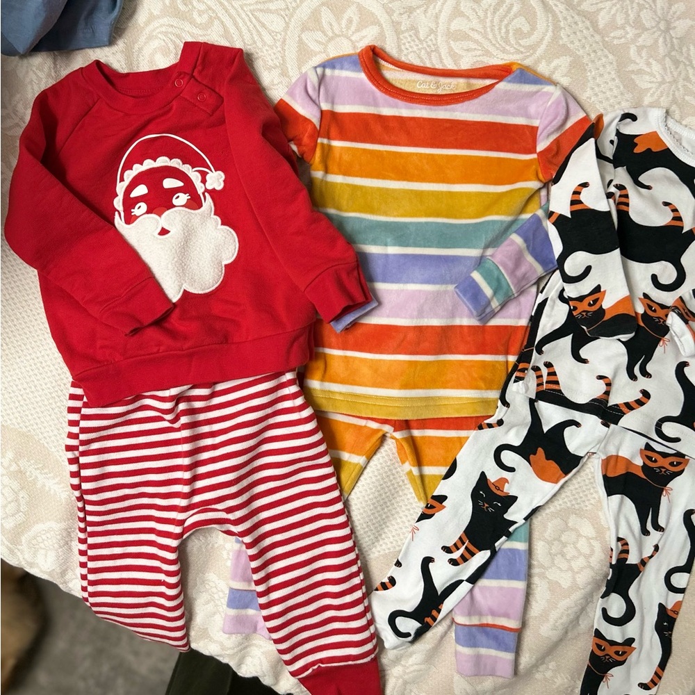 Cat & Jack Kids Pajama Set - Red, Multicolor, Black